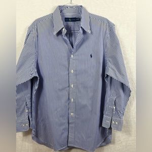 Polo by Ralph Lauren Men's Blue Striped Shirt